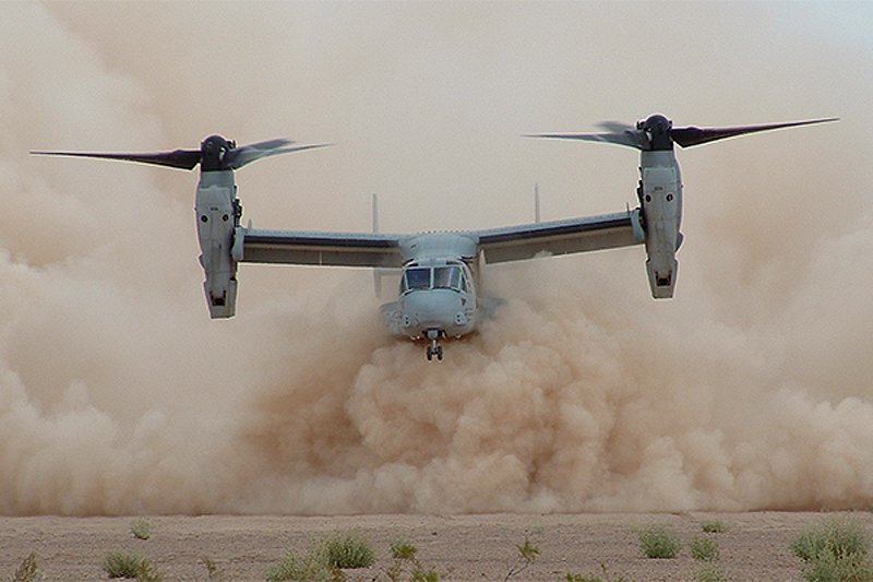 La poussière d'air complique sérieusement le travail de l'aviation dans le désert