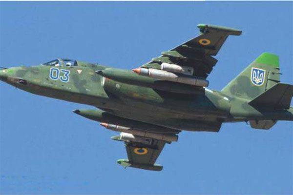 In the Zaporozhye region crashed attack aircraft Su-25 Ukrainian Air Force