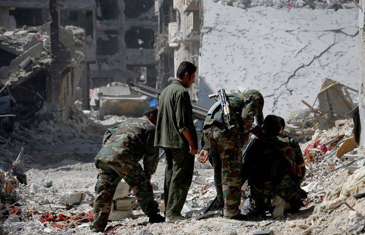 In the Syrian province of Homs, the city of Mkhin is liberated from terrorists