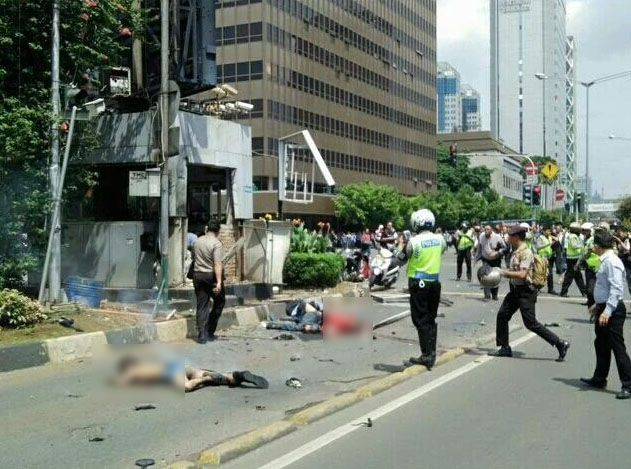 The terrorist attacks in Jakarta (Indonesia)