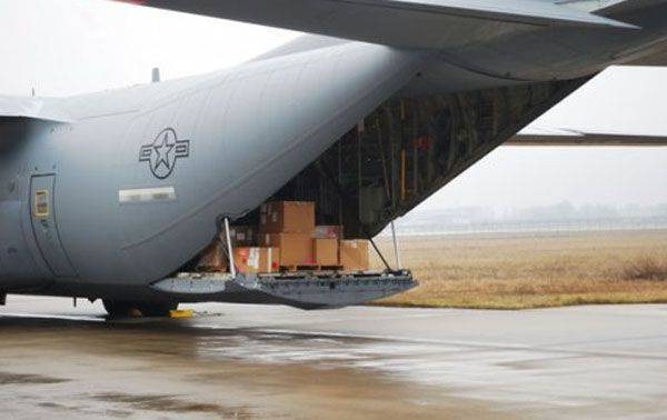 The United States delivered military communications to Ukraine