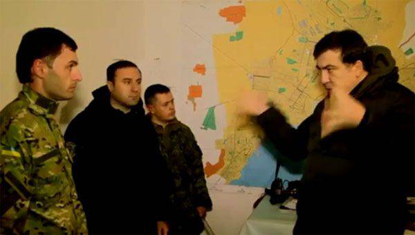 Saakashvili posted in the social network footage from the positions of the Ukrainian troops in the Donbass