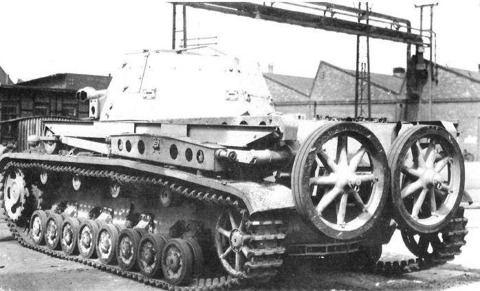 Projet d'installation d'artillerie automotrice à Heuschrecke (Allemagne)