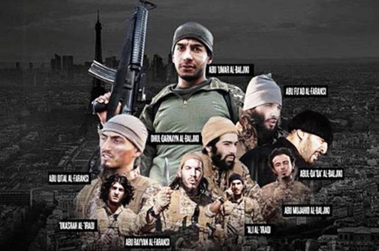 IG分组在网络视频上发布了在巴黎发动恐怖袭击的武装分子