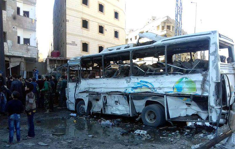 Triple terrorist attack with a large number of victims in the south of Damascus