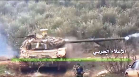 Elements of the optoelectronic protection system observed on Syrian tanks