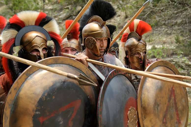 Reconstruction des guerriers de la Grèce antique et de Rome: grands et petits