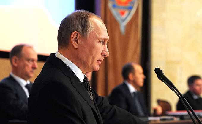 Vladimir Putin spoke at a board meeting of the FSB of the Russian Federation