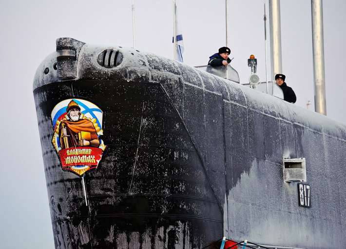 "Vladimir Monomakh" est retourné à la base de la flotte du Nord