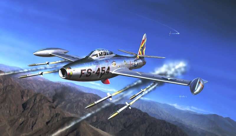 Riplik P-84 Thunderjet / Thunderstrike / Thunderflash。 パートI.韓国での「ジェットサンダー」