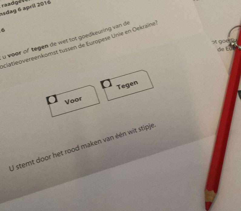 Hollanda'nın sakinleri Ukrayna "hayır!" Dedi.