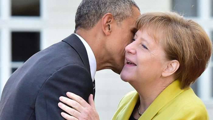 Obama in Deutschland sagte, dass die Sanktionen gegen Russland aufgehoben werden, wenn Russland "das Minsker Abkommen einhält"