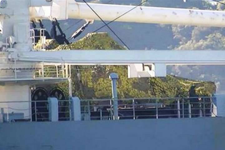 Turks spotted either tanks or boats on board the Russian ship