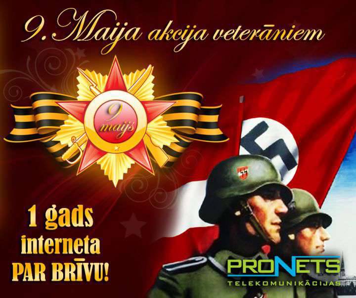 Latvia decided to reconcile SS veterans and the Red Army by providing them with free Internet