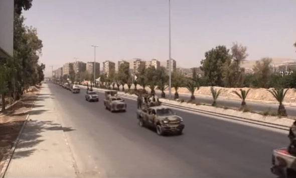 Сирийская армия перебрасывает существенные силы в район населённого пункта Дарайя. Видео