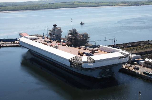 The decks of the latest British aircraft carriers Queen Elizabeth and Prince of Wales are coated with a special heat-resistant layer for resistance to jet jets F-35B