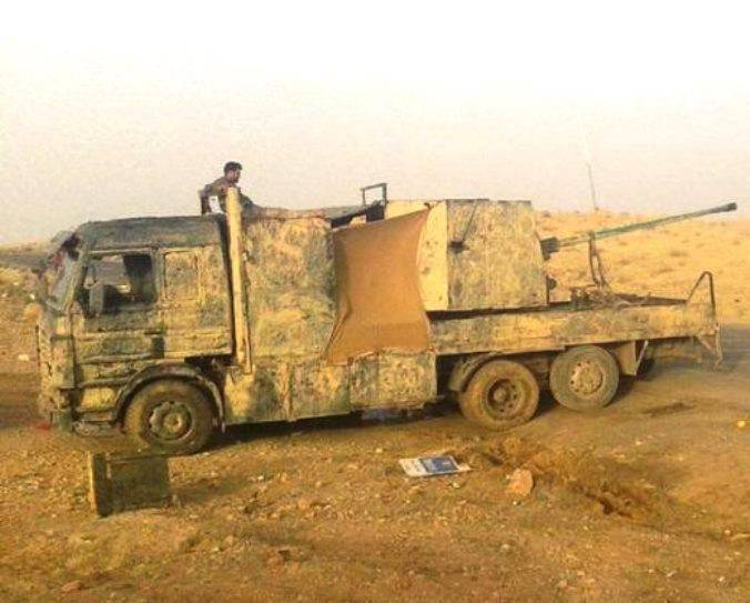 Syrian rapid-fire self-propelled guns