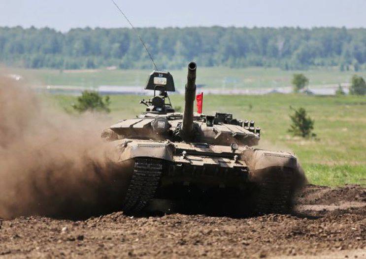 Tankmen a remporté le bâton de char lors des compétitions de toute l'armée