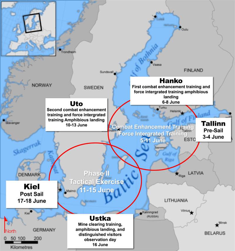 Der strategische US-Bomber B-52 beteiligte sich an Übungen zur Produktion von Antischiff-Minen wenige Dutzend Kilometer vom Stützpunkt der baltischen Flotte der russischen Marine entfernt