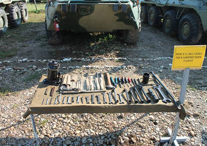 The military equipment stored on the bases is checked by marches