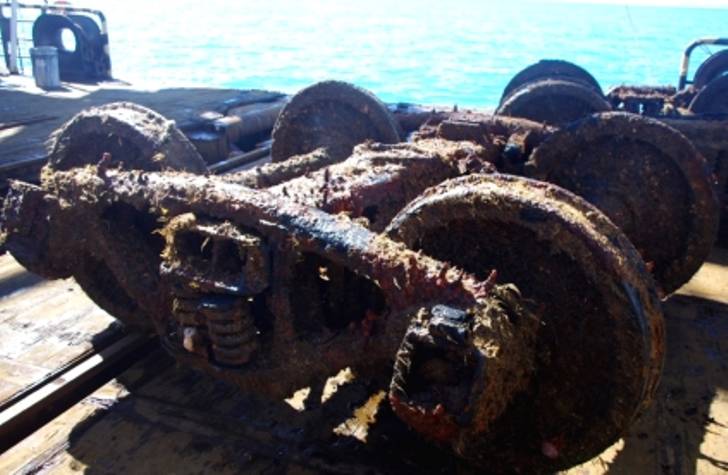 Locomotive à vapeur américaine de la Seconde Guerre mondiale levée du fond de la mer de Barents