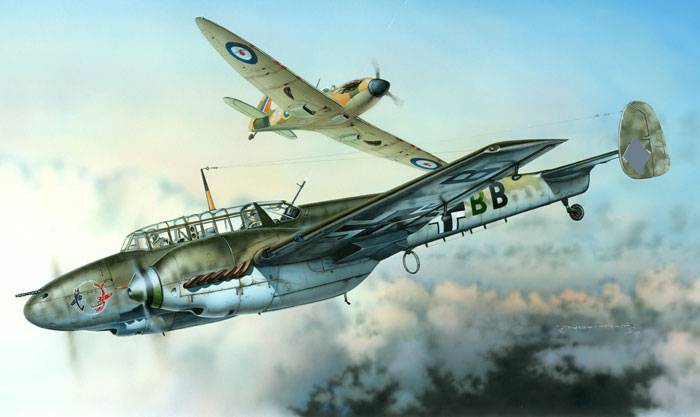 Messerschmitt Bf-110 - cattivo combattente, ma il miglior velivolo d'attacco della Luftwaffe