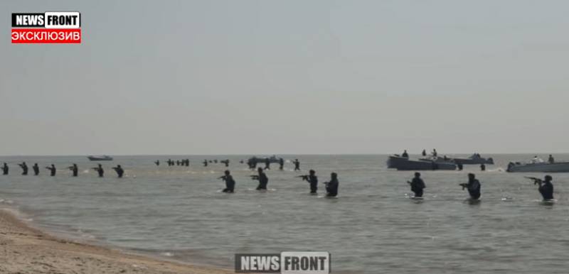 Высадка морского десанта ДНР у Широкино (видео)