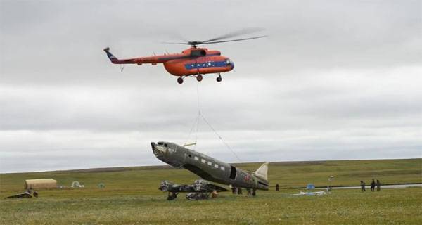 Завершена операция по вывозу из таймырской тундры самолёта C-47 "Дуглас"