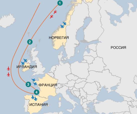 كيف "أمسك" الناتو بطائرات توبوليف 160 الروسية من الدول الاسكندنافية إلى جبال البرانس