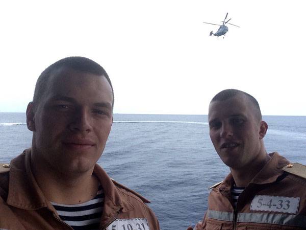Selfie sailor "Peter the Great" allowed to determine the exact coordinates of the Russian warship