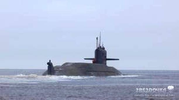 A "Podmoskovye" tengeralattjáró gyári tengeri próbákon ment keresztül
