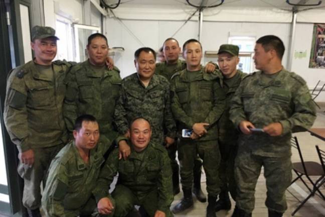 Le premier échelon de la brigade de montagne 55 a été rencontré à Tuva