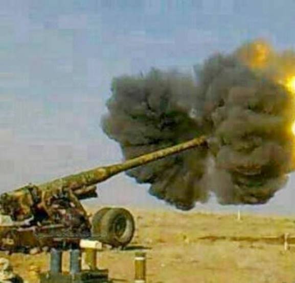 180-mm C-23 guns continue to fight in Syria