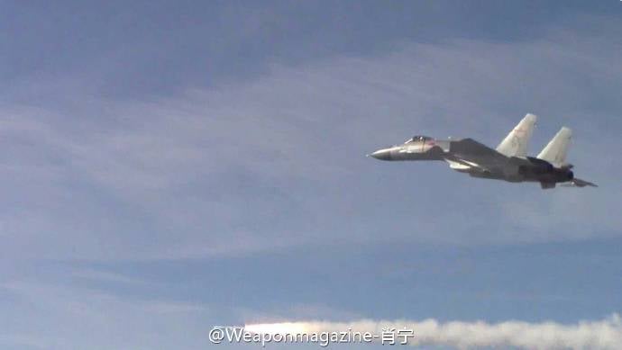 The first launch of the Chinese anti-ship missile YJ-83K as part of the exercise