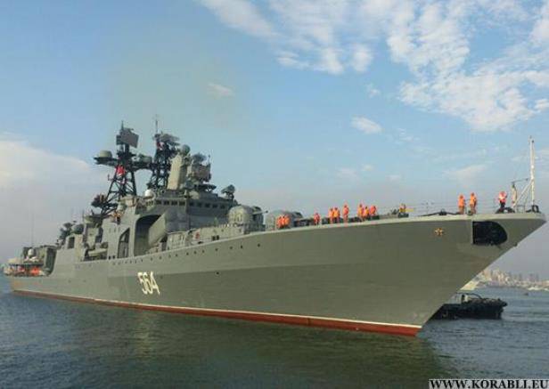 The ships of the Pacific Fleet left the Indian port to participate in the exercise INDRA NEVI