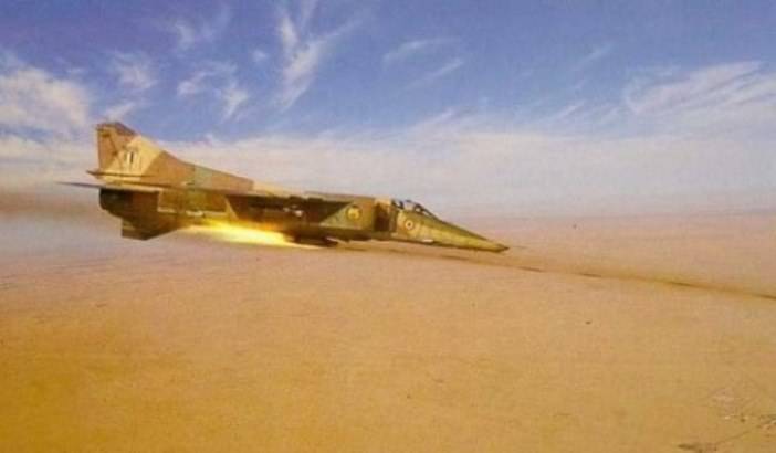 Caças-bombardeiros MiG-23BN na Síria