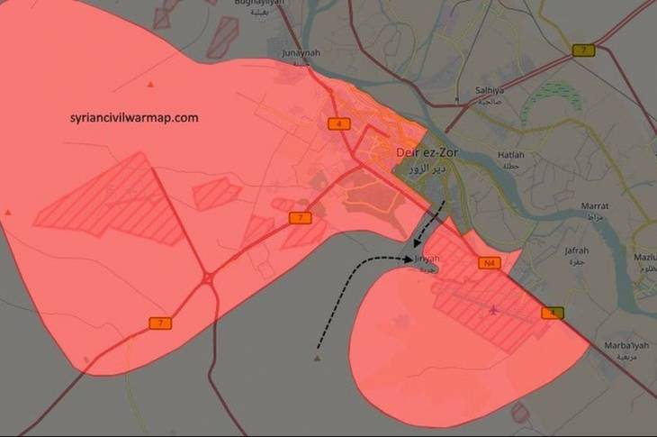 Igilovtsy bajo Deir ez-Zor pidió ayuda a Irak