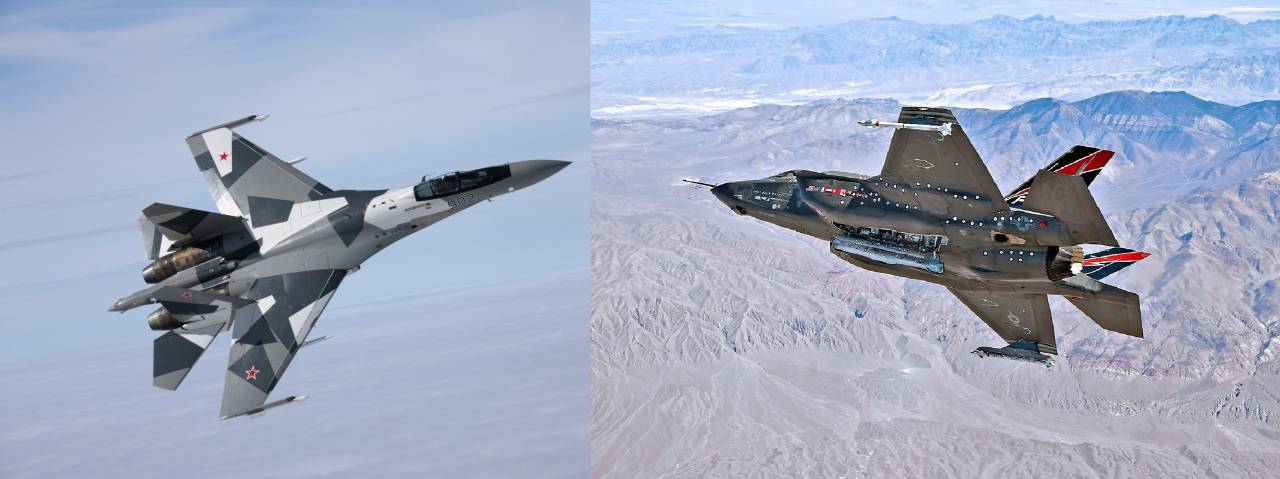 Comparación entre el ruso Su-35 y el estadounidense F-35 Lightning II