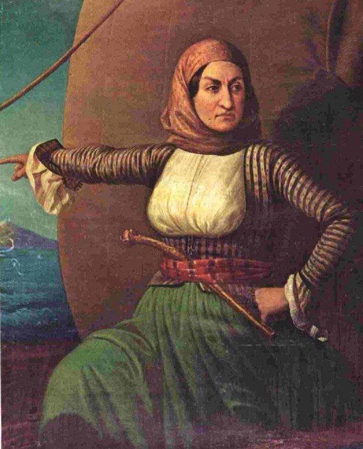 Female admiral. Russian classics wrote about the hero of Greece