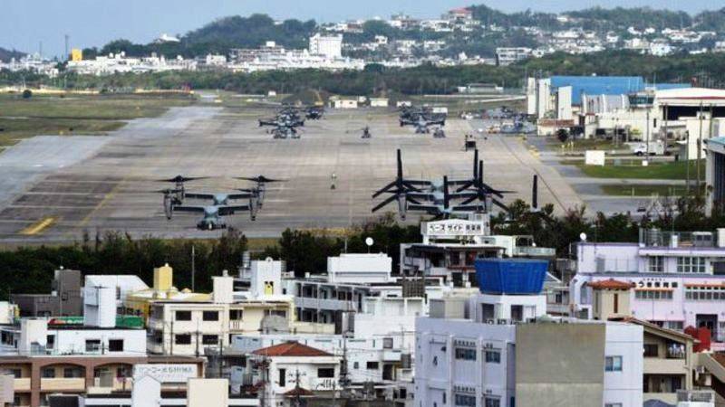 Construction of a US military airfield resumed in Okinawa