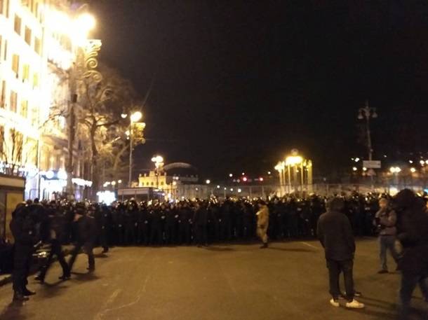 Riots in the center of the Ukrainian capital