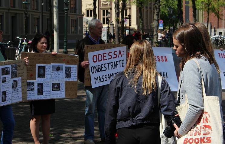 В Гааге прошла акция памяти жертв одесской трагедии