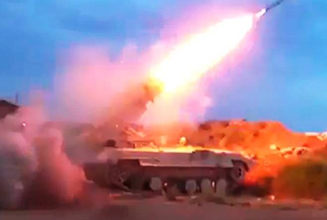 В Сирии БМП-1 превратили в РСЗО «Вулкан»