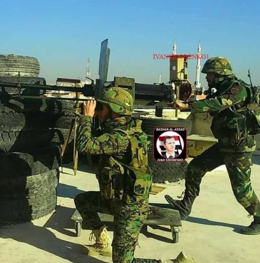 "Sarab-1" en el equipo de la infantería siria