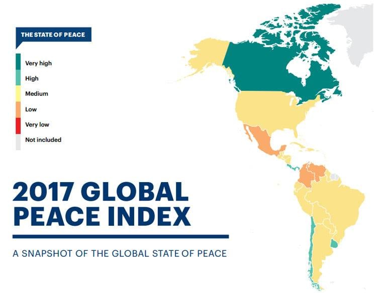 平和指標2017：ロシアとウクライナは世界で最も「平和を愛さない」国の一つです