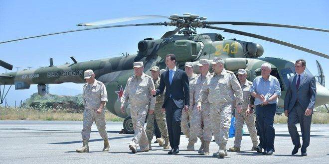 Bashar al-Assad visitó la base de las fuerzas aeroespaciales rusas Khmeimim