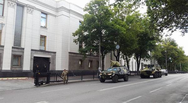 Why military equipment was sent to the building ASU in Kiev?