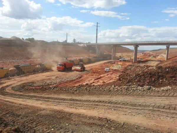 Construction of the railway bypassing Ukraine