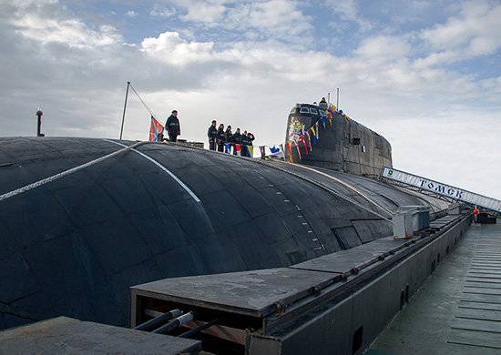 Das Atom-U-Boot Tomsk hat eine Marschflugkörper auf ein Bodenziel abgefeuert
