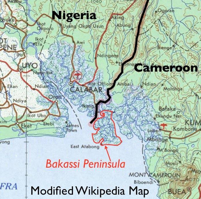 In Kamerun drehte sich ein Kriegsschiff um